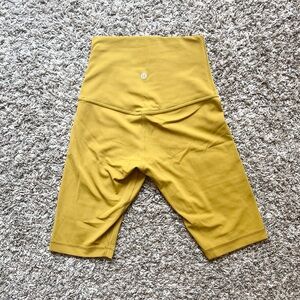 Lululemon Align High-Rise 10” Gold Yellow Biker Shorts